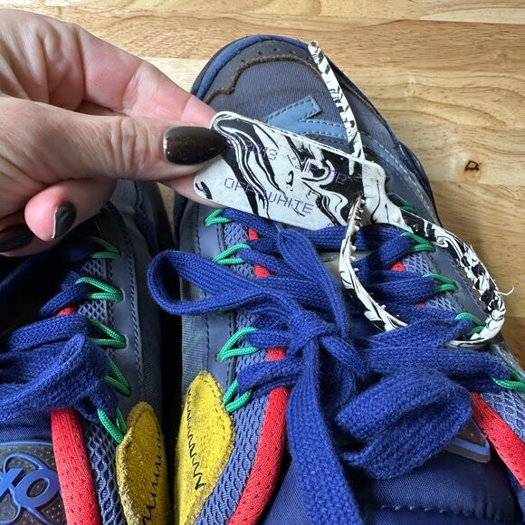 Off-White Odsy-1000 Trail Sneakers in the Blue/Yellow/Multi, Men’s EU43 US10,EUC - Picture 9 of 9